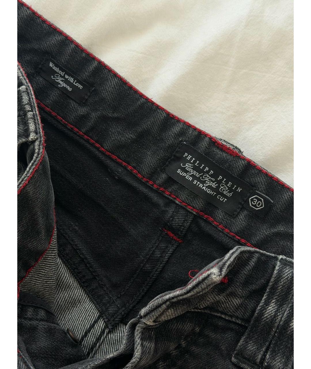 PHILIPP PLEIN Черные хлопковые джинсы скинни, фото 5