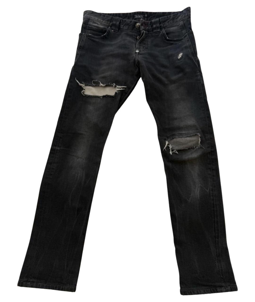 PHILIPP PLEIN Черные хлопковые джинсы скинни, фото 1