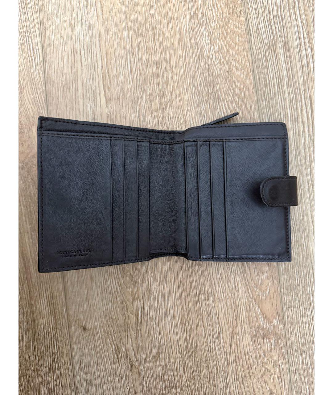 BOTTEGA VENETA Коричневый кожаный кошелек, фото 7
