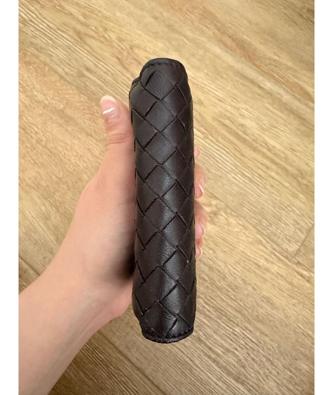 BOTTEGA VENETA Коричневый кожаный кошелек, фото 6