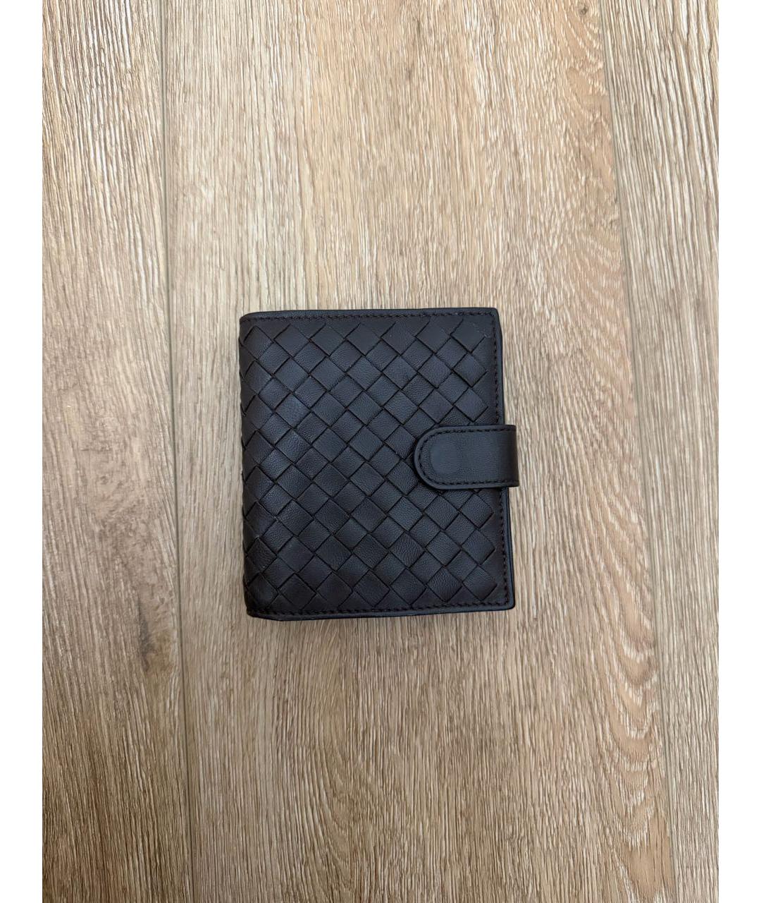 BOTTEGA VENETA Коричневый кожаный кошелек, фото 9