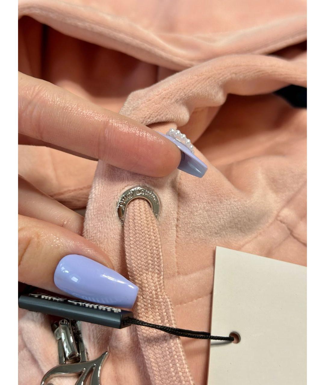 JUICY COUTURE Коралловый велюровый костюм с брюками, фото 7