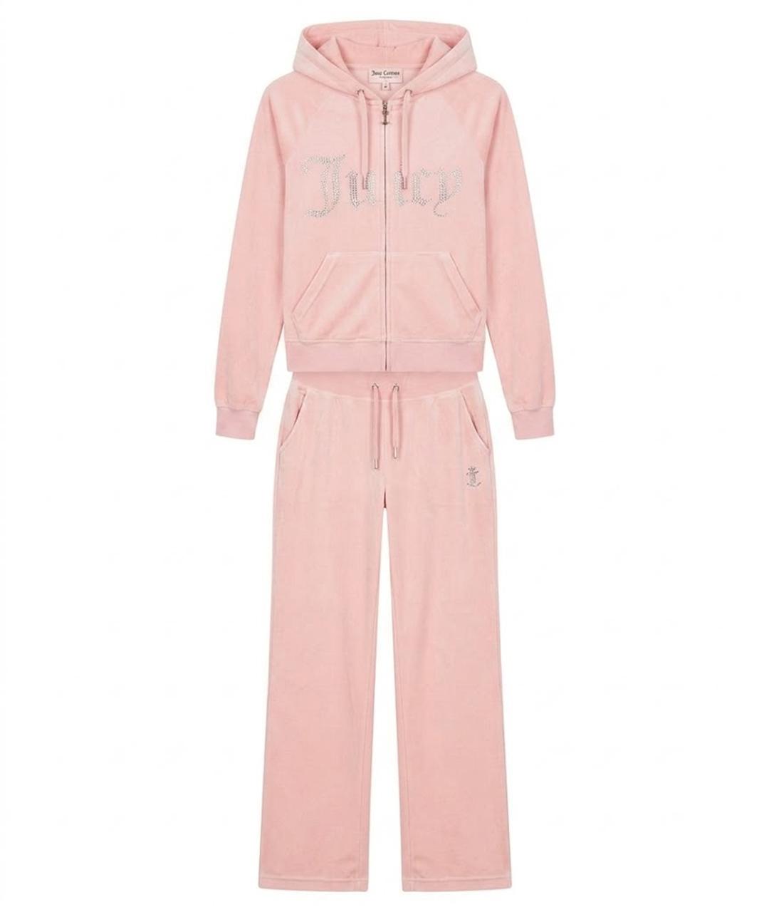 JUICY COUTURE Коралловый велюровый костюм с брюками, фото 1