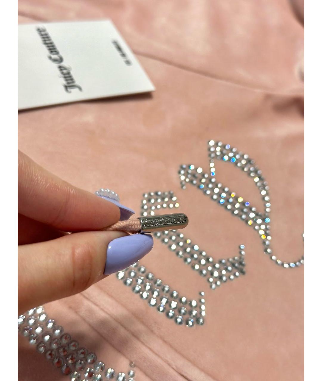 JUICY COUTURE Коралловый велюровый костюм с брюками, фото 6