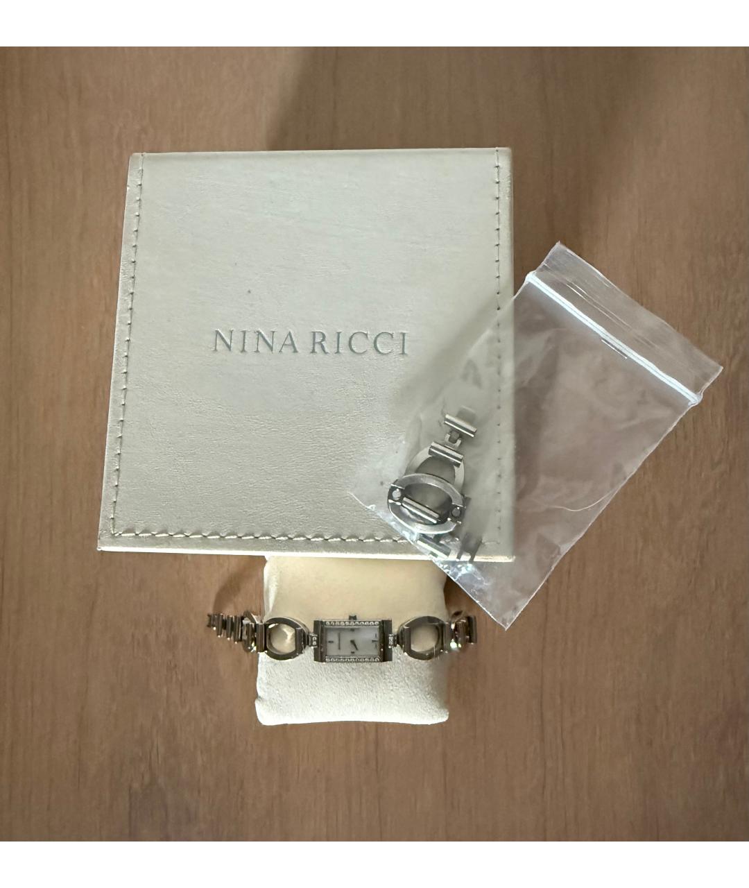 NINA RICCI Белые металлические часы, фото 4