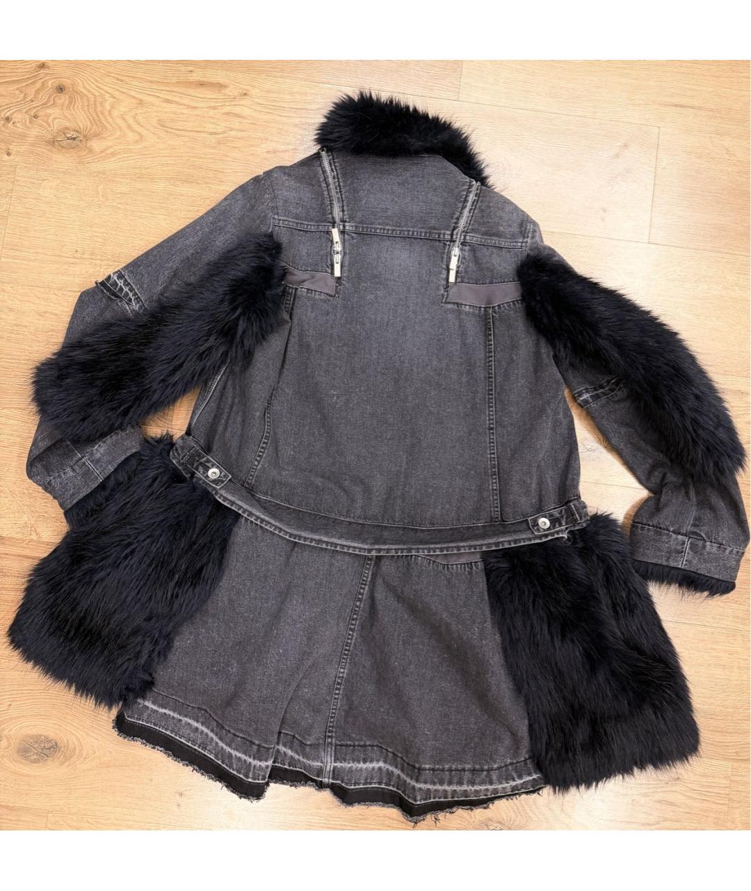 SACAI Темно-синяя деним парка, фото 2