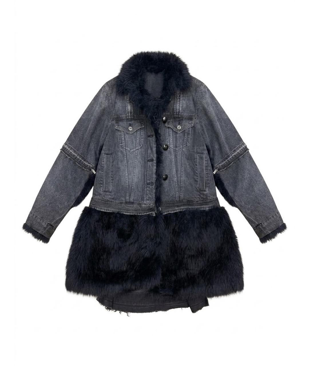 SACAI Темно-синяя деним парка, фото 1