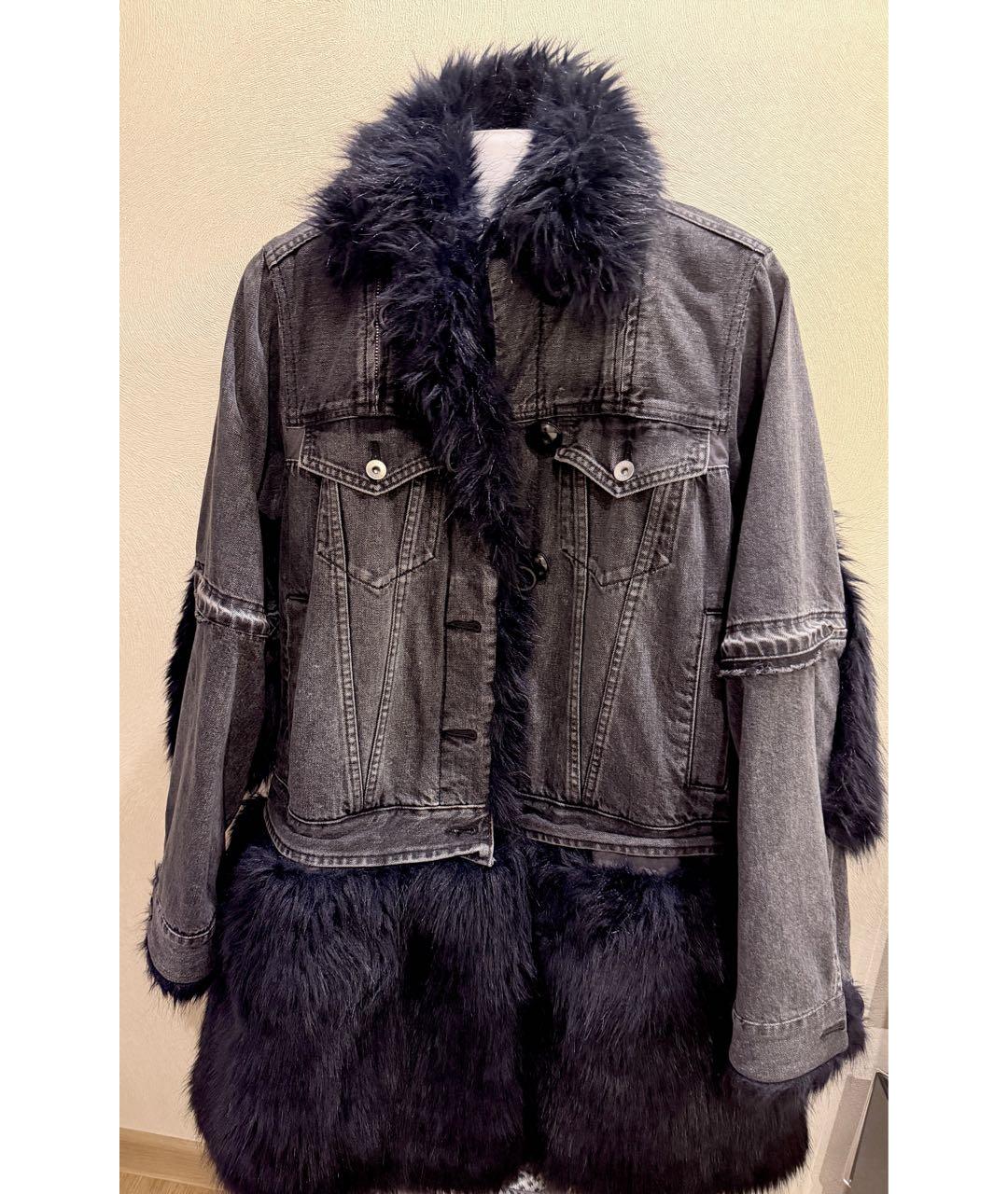 SACAI Темно-синяя деним парка, фото 6