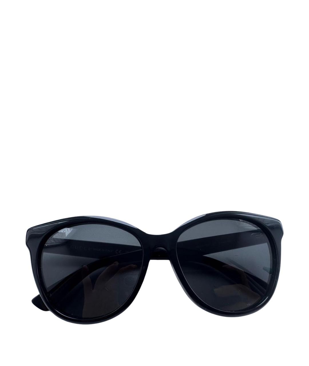GUCCI Черные пластиковые солнцезащитные очки, фото 1