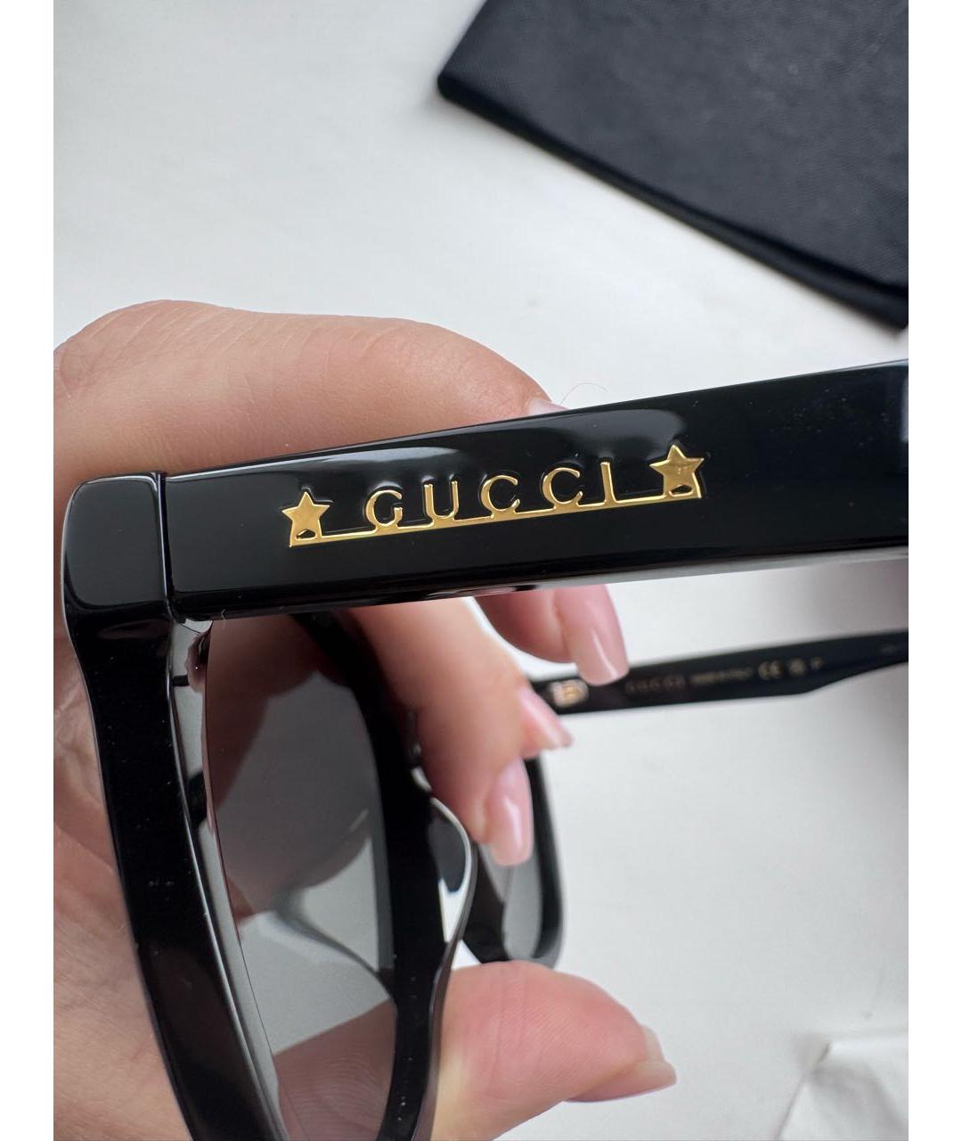 GUCCI Черные пластиковые солнцезащитные очки, фото 5