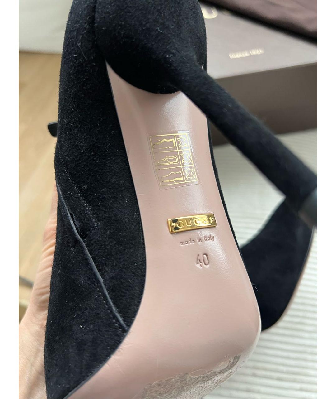 GUCCI Черные замшевые ботильоны, фото 5
