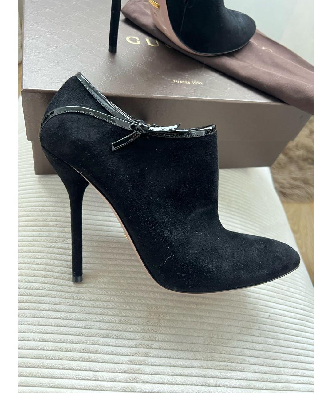 GUCCI Черные замшевые ботильоны, фото 8
