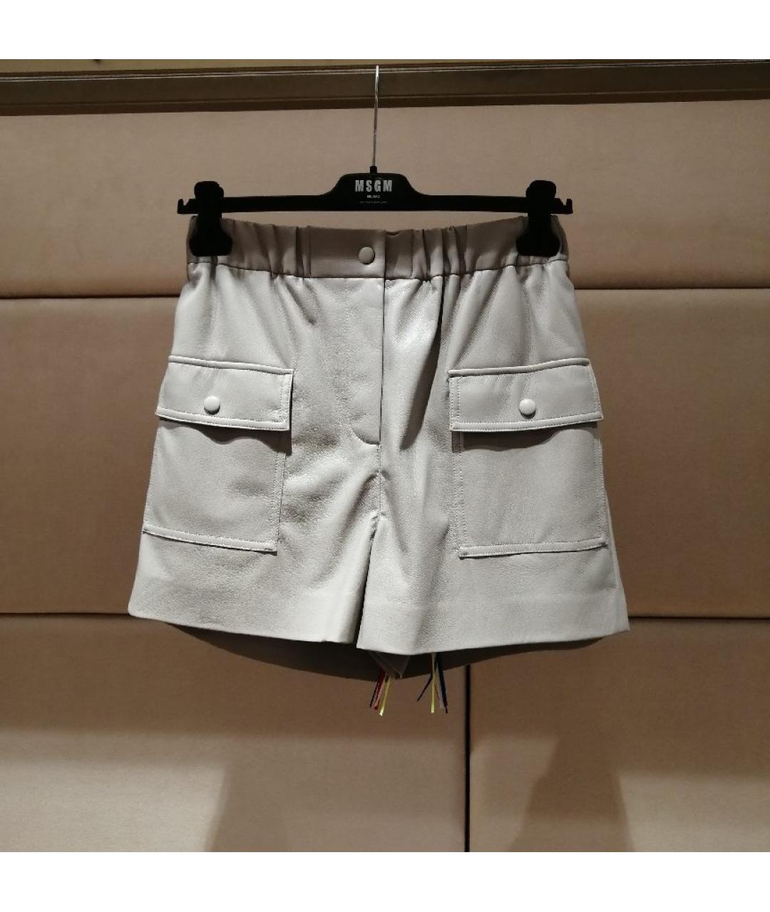 MSGM Бежевые шорты, фото 3