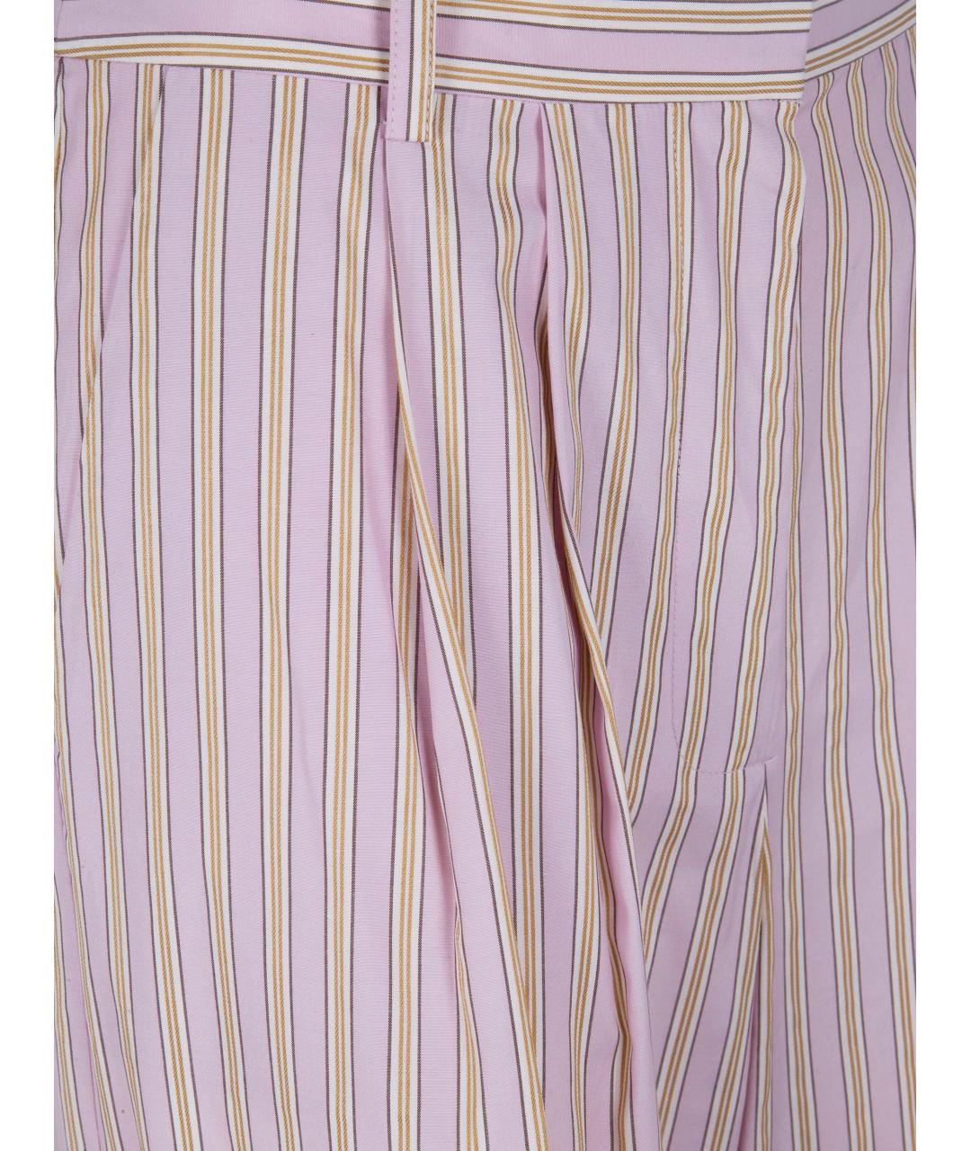 ZIMMERMANN Розовые полиэстеровые прямые брюки, фото 3