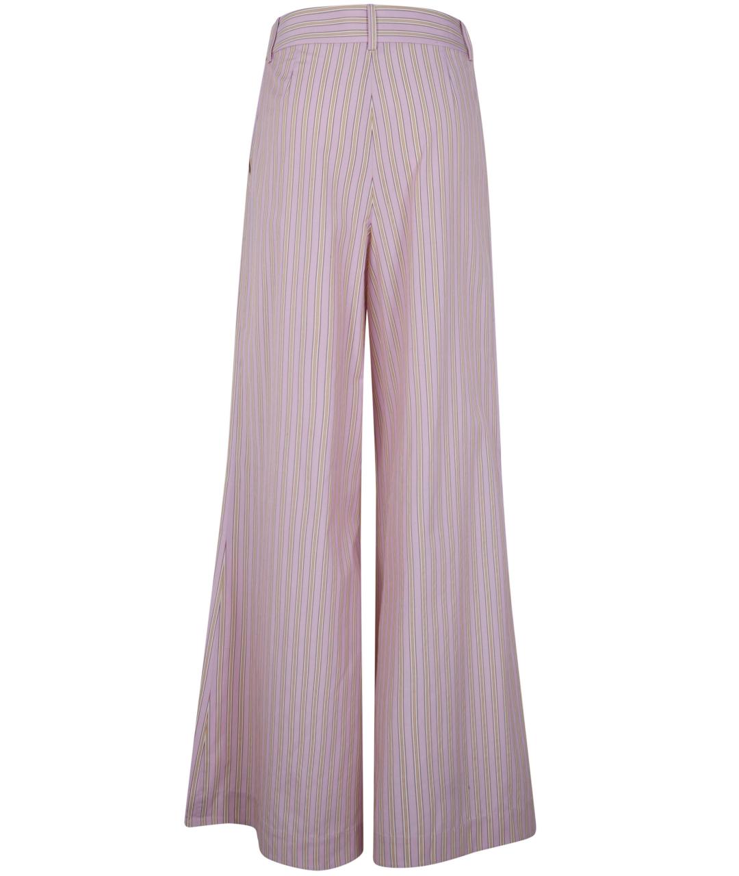 ZIMMERMANN Розовые полиэстеровые прямые брюки, фото 2