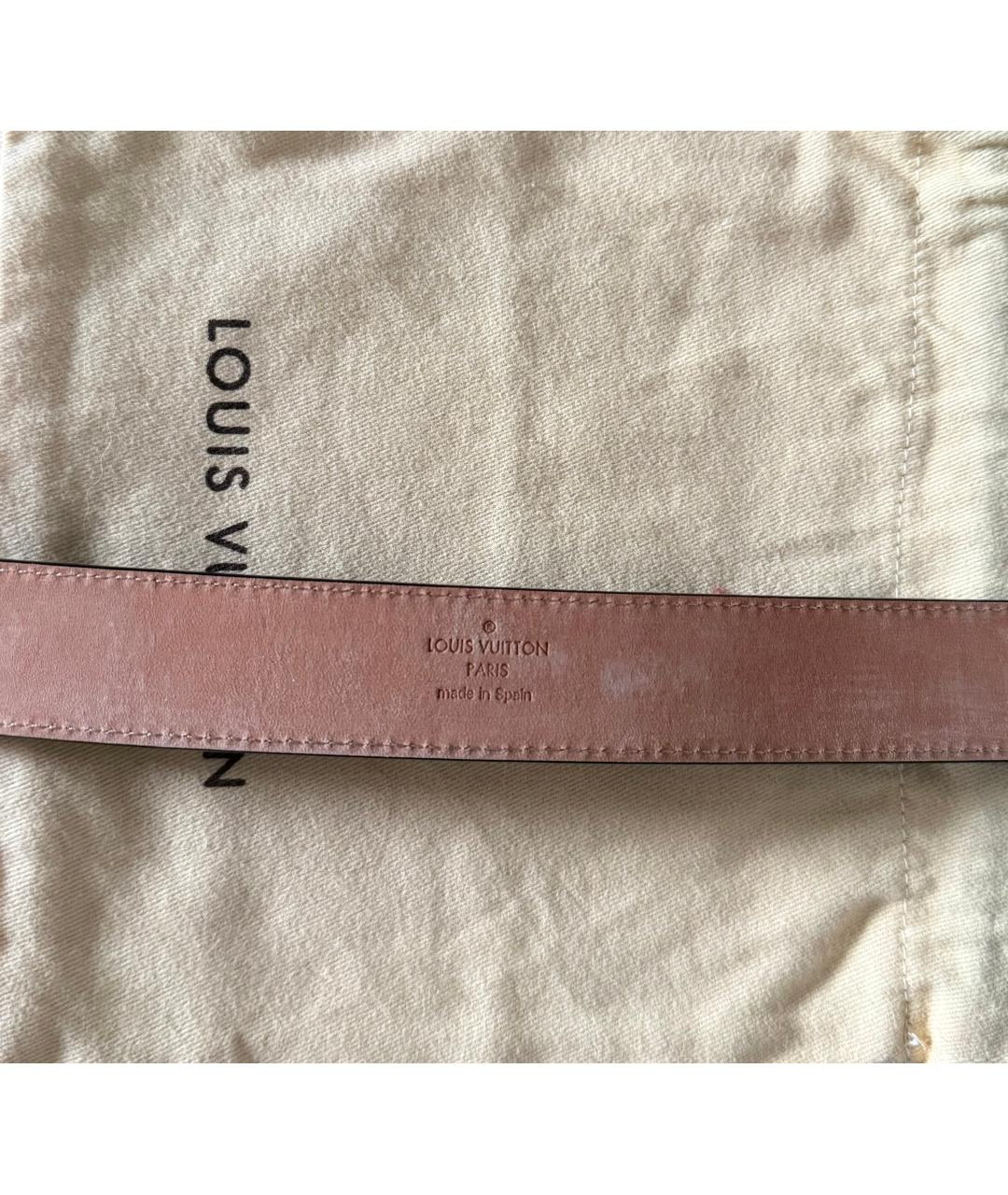 LOUIS VUITTON Черный кожаный ремень, фото 3