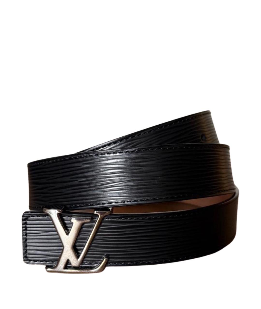 LOUIS VUITTON Черный кожаный ремень, фото 1