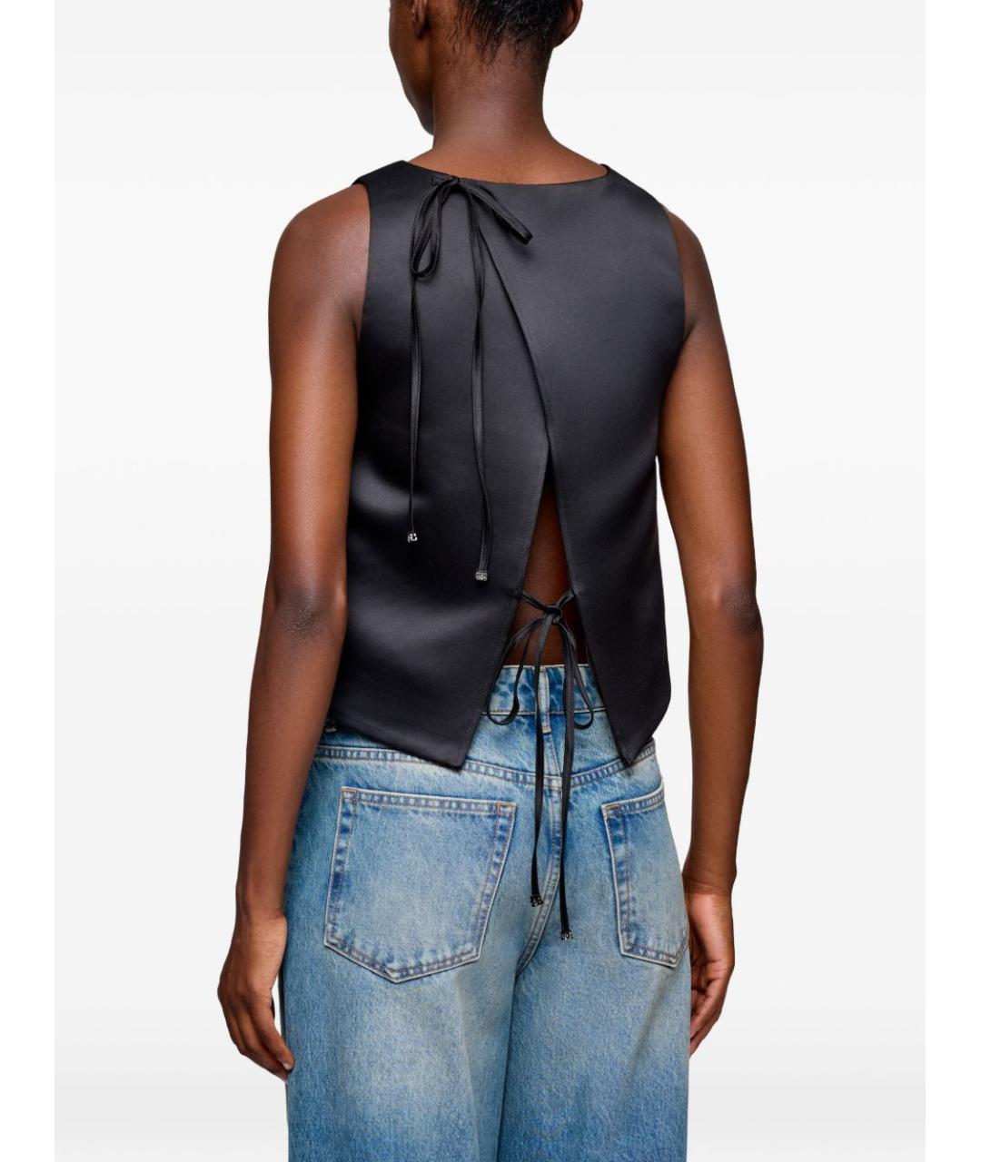 GANNI Черная майка, фото 2