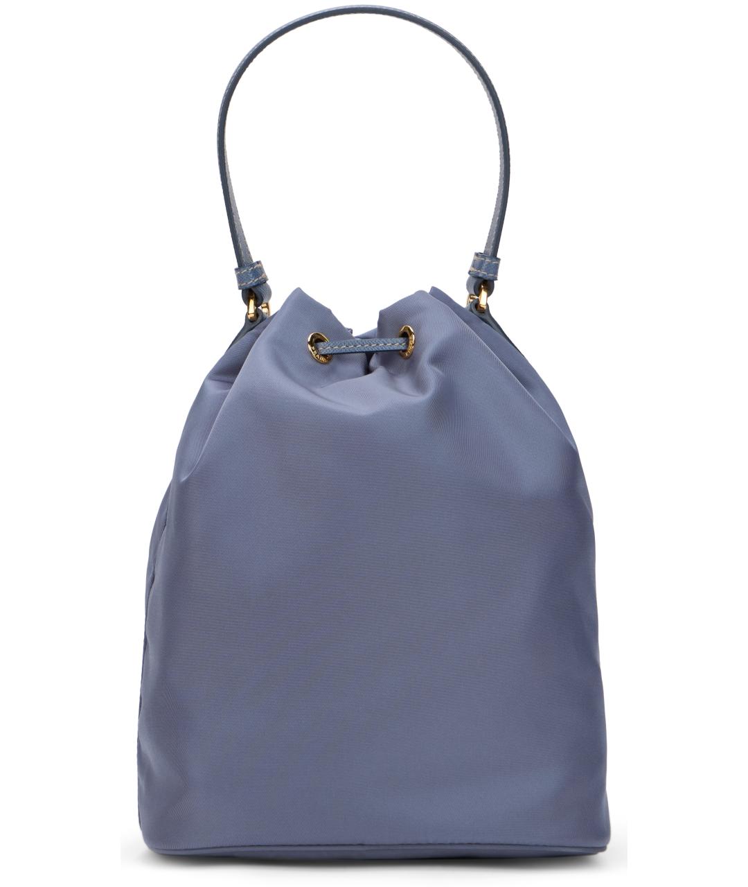 PRADA Синяя синтетическая сумка с короткими ручками, фото 4