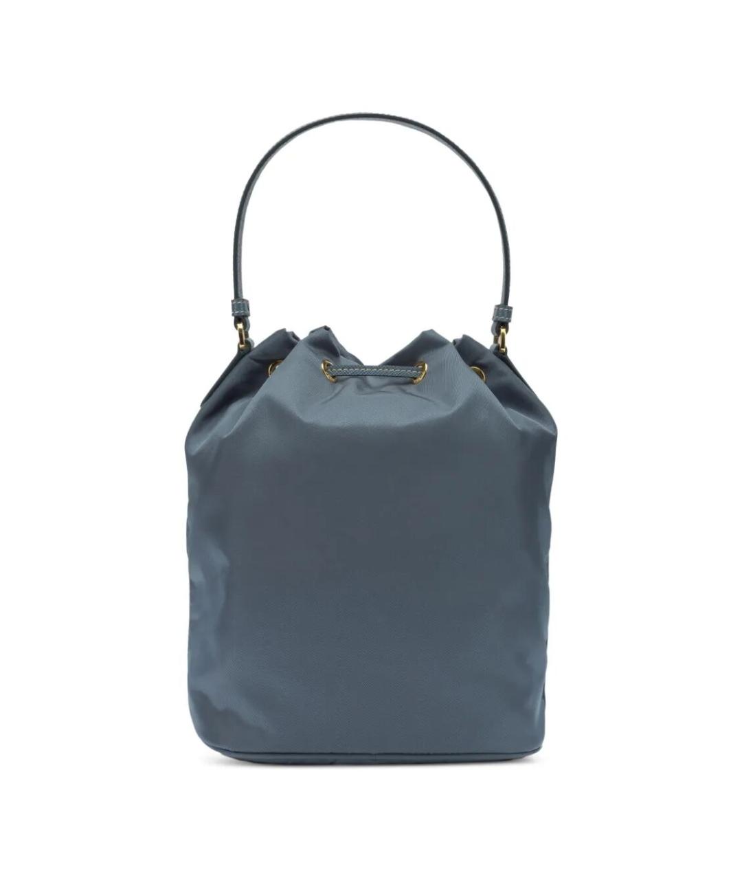 PRADA Синяя синтетическая сумка с короткими ручками, фото 2