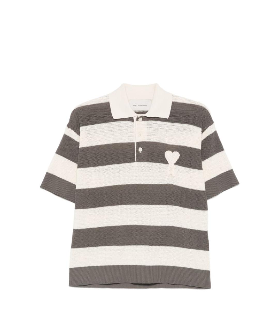 Ami Paris Серая хлопковая футболка, фото 1