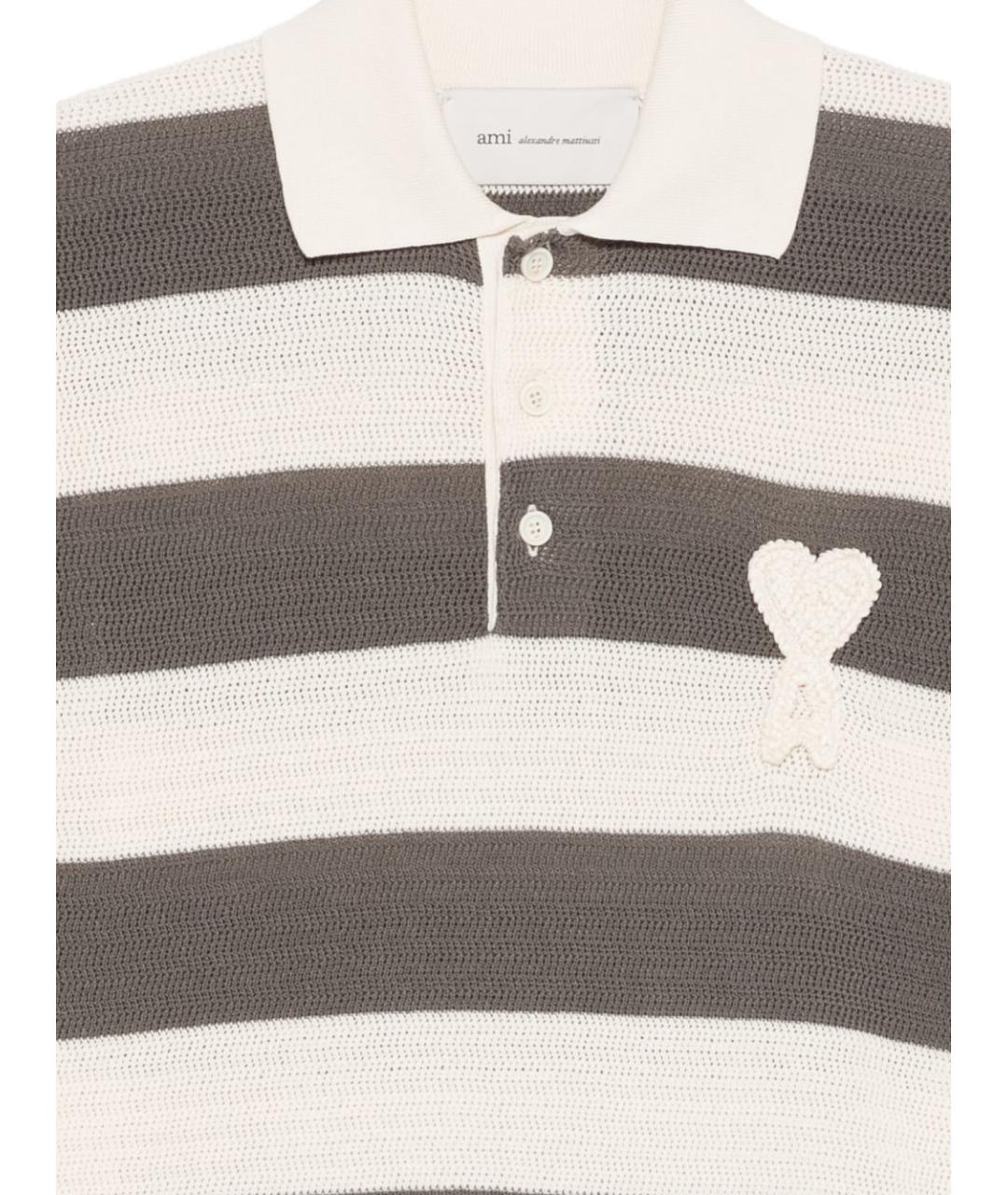 Ami Paris Серая хлопковая футболка, фото 3