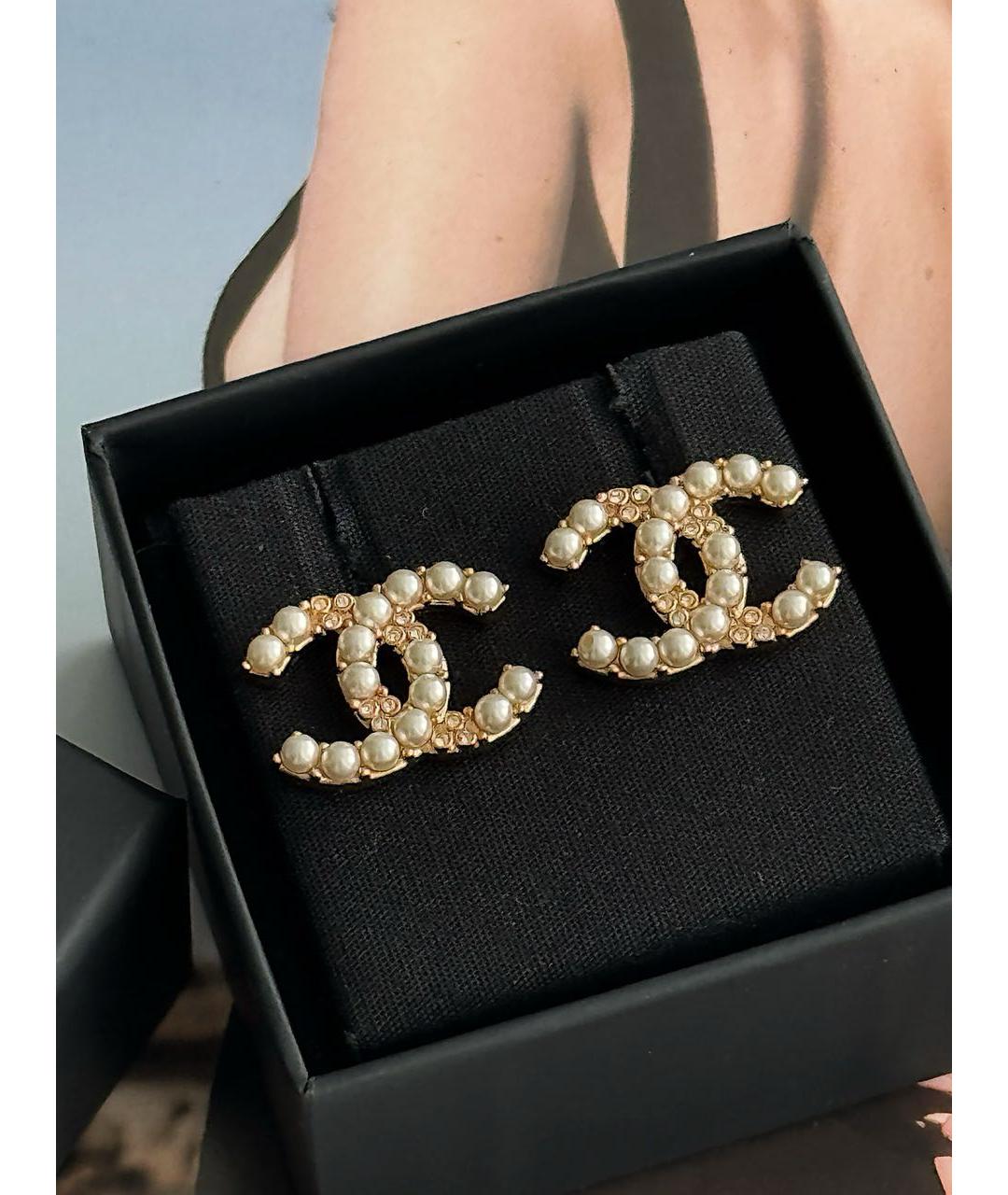 CHANEL Золотые серьги, фото 5