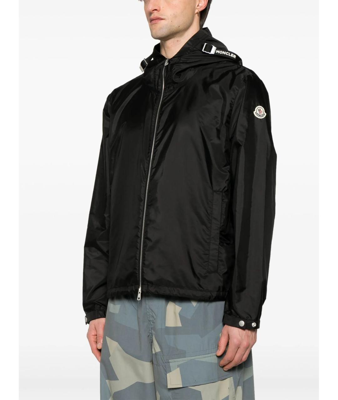 MONCLER Черная полиамидовая куртка, фото 3