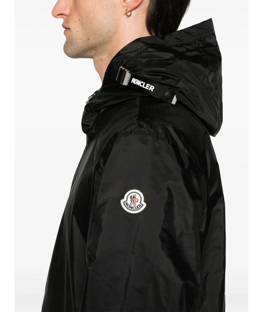 MONCLER Черная полиамидовая куртка, фото 4