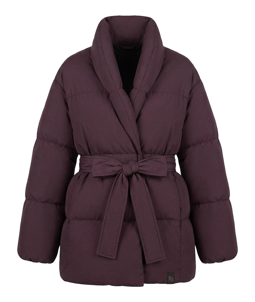 BACON Бордовый полиэстеровый пуховик, фото 1