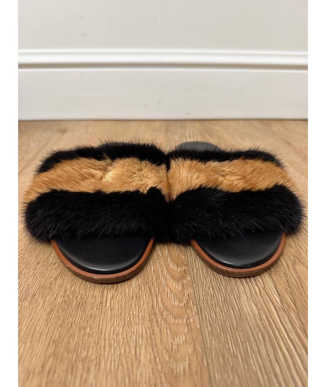 LOUIS VUITTON Черные шлепанцы, фото 2