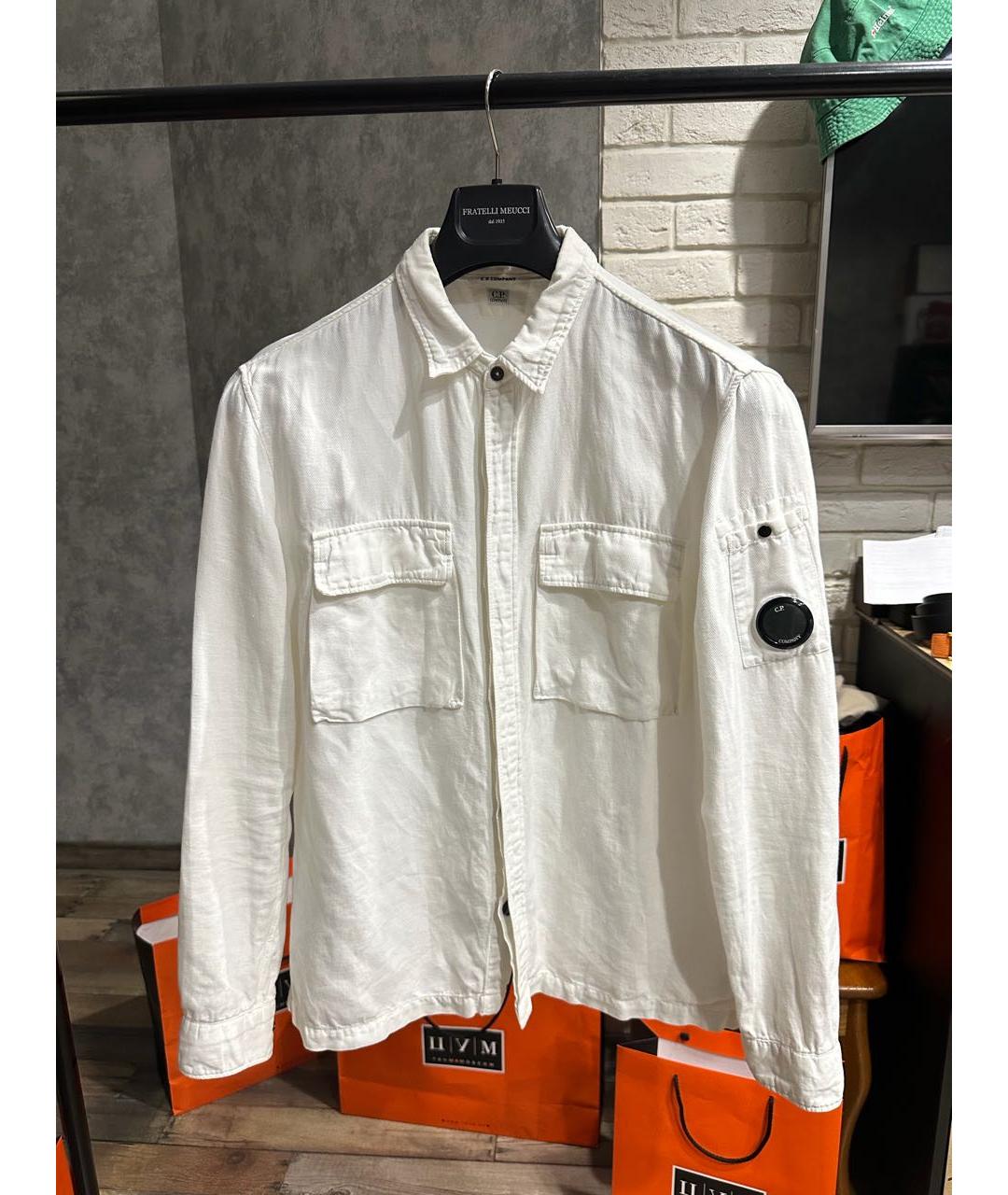 CP COMPANY Белая хлопковая кэжуал рубашка, фото 6