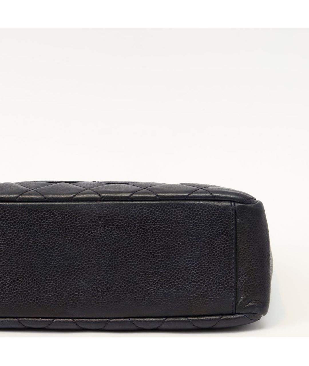 CHANEL Черная кожаная сумка тоут, фото 8