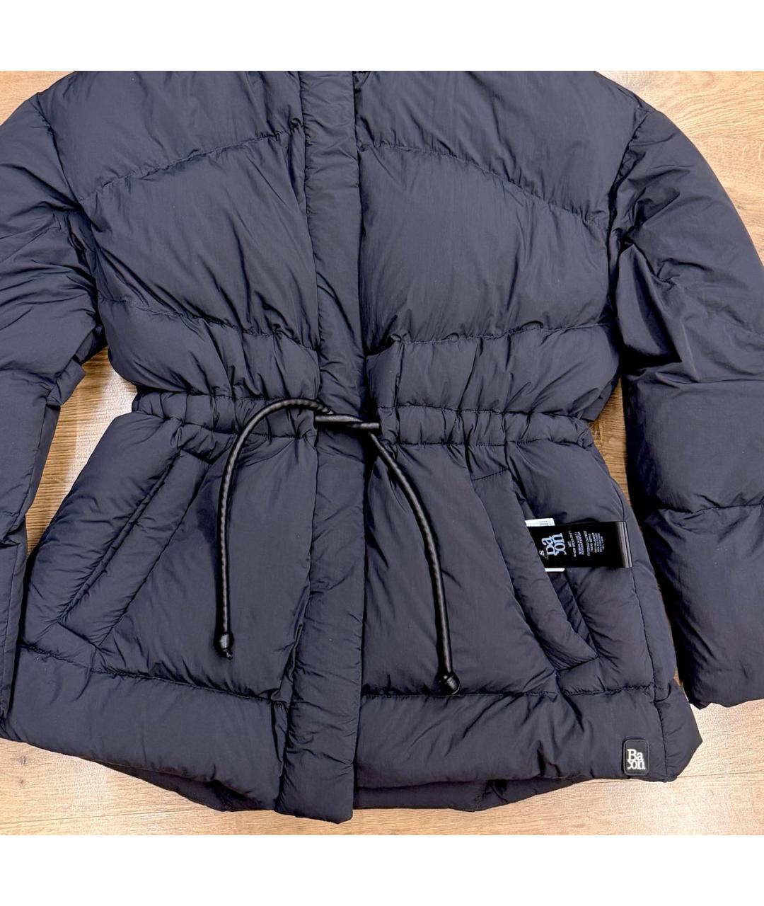 BACON Черный полиэстеровый пуховик, фото 3