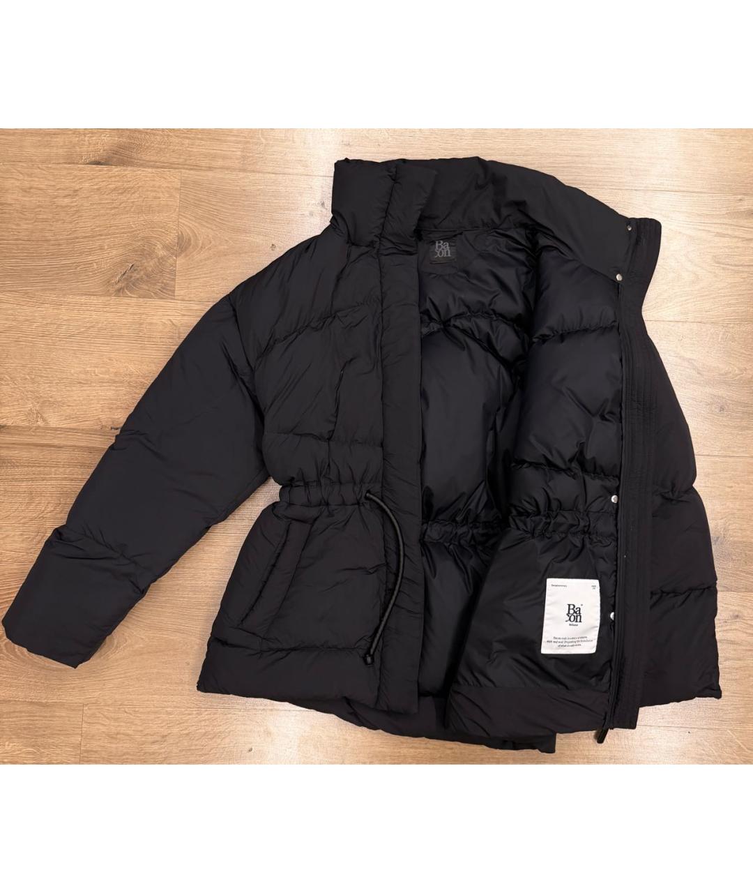 BACON Черный полиэстеровый пуховик, фото 2