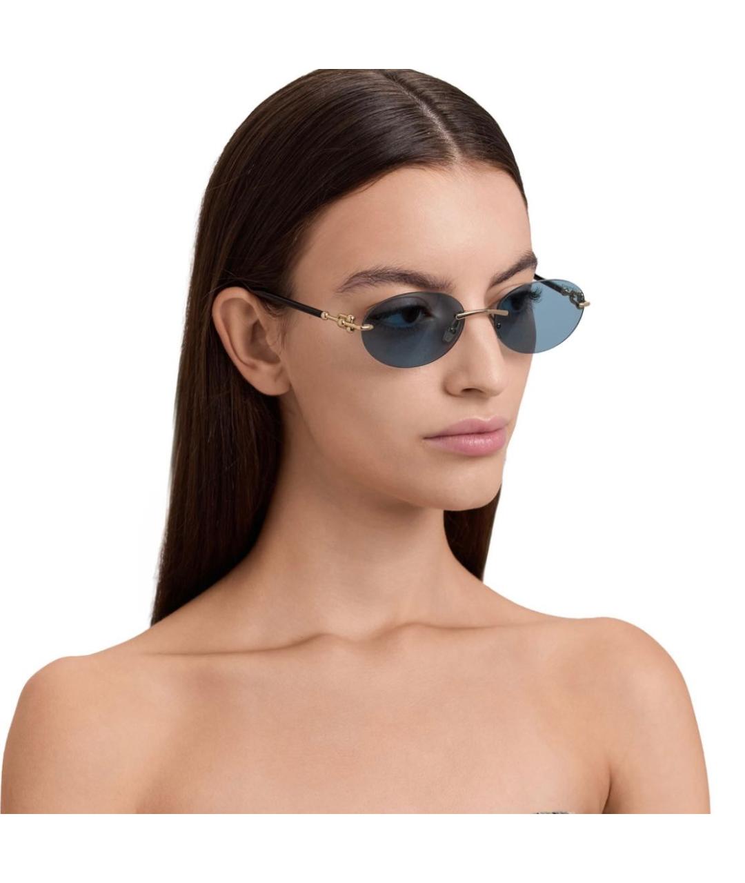 TIFFANY&CO Металлические солнцезащитные очки, фото 5
