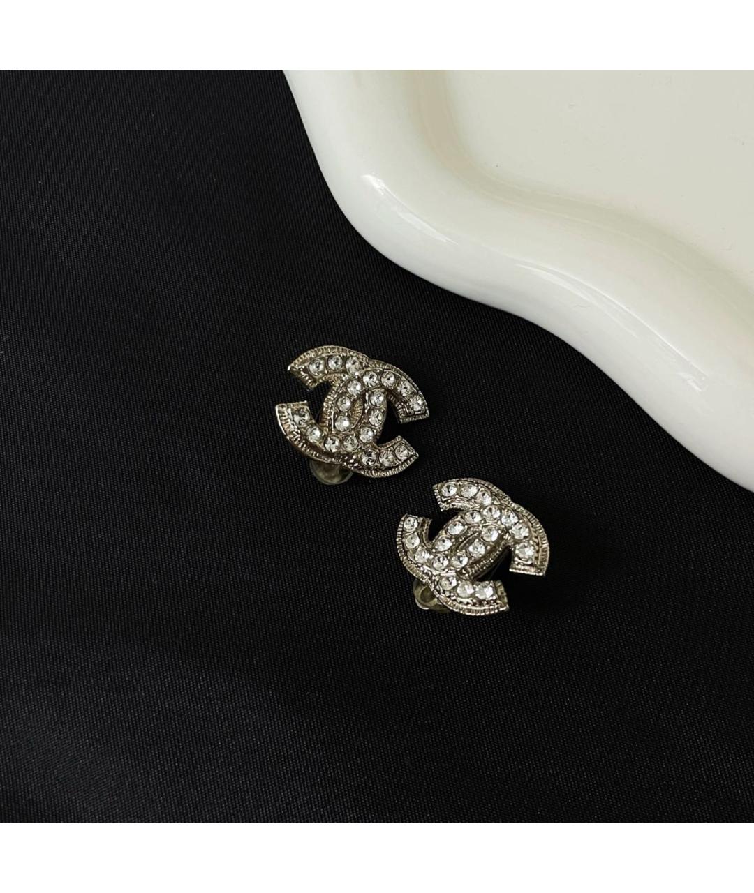 CHANEL Серебряные серьги, фото 2