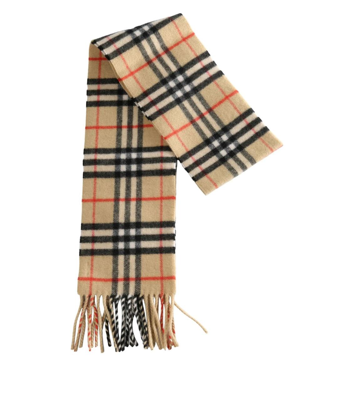 BURBERRY Бежевый кашемировый шарф, фото 1