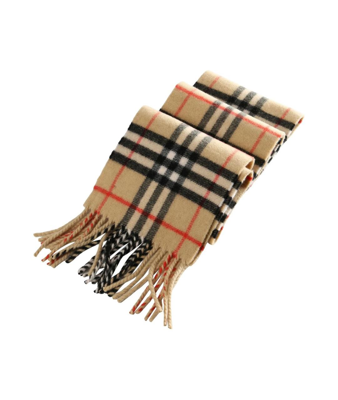 BURBERRY Бежевый кашемировый шарф, фото 3