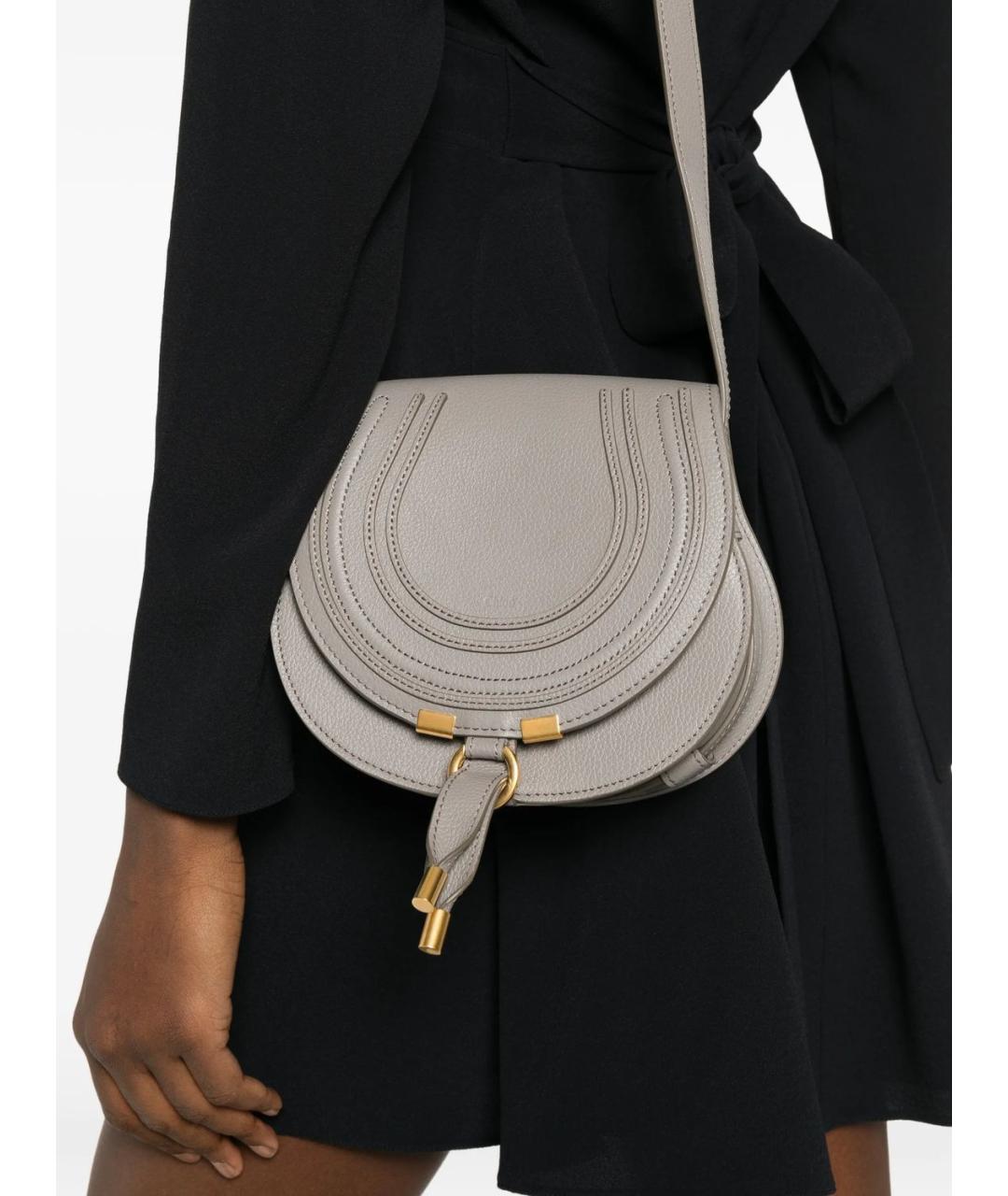 CHLOE Серая кожаная сумка через плечо, фото 5