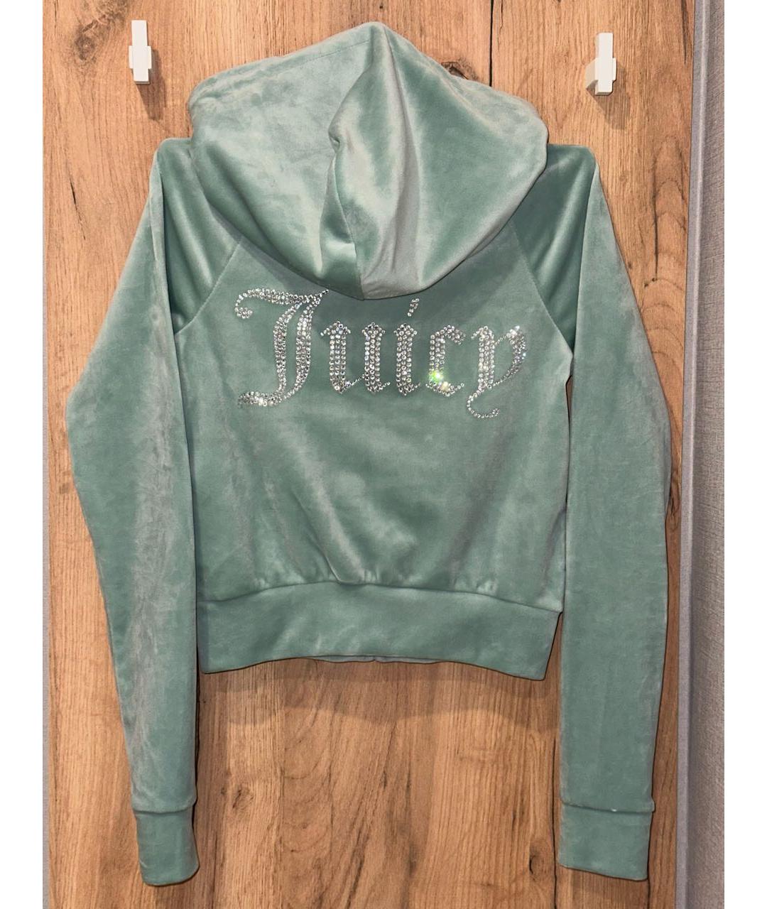 JUICY COUTURE Голубой велюровый костюм с брюками, фото 4