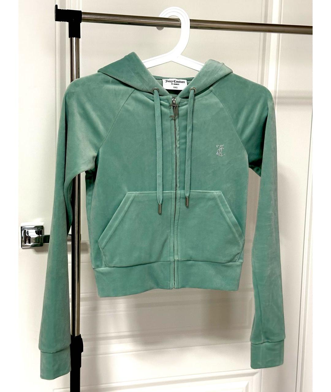 JUICY COUTURE Голубой велюровый костюм с брюками, фото 5