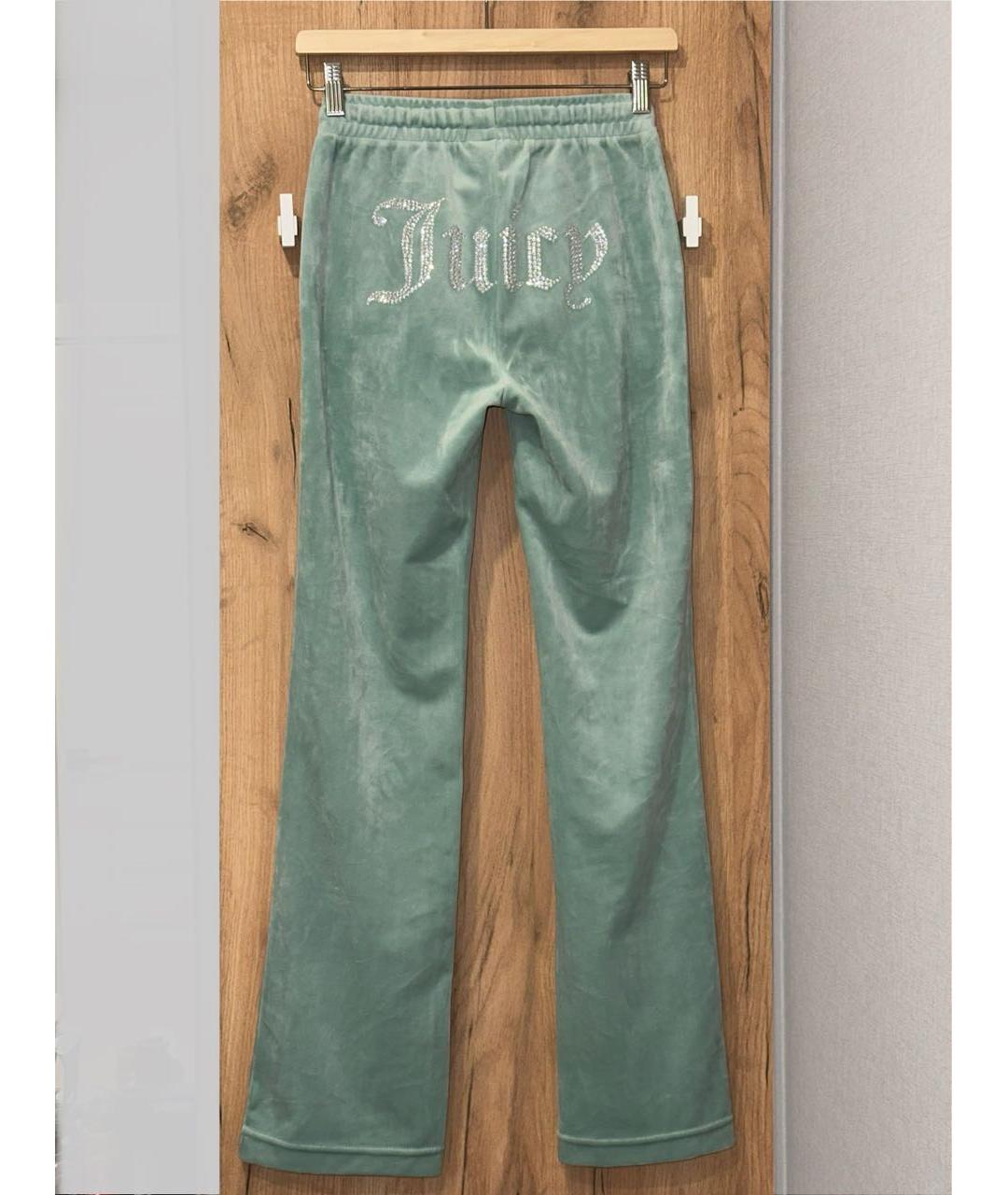 JUICY COUTURE Голубой велюровый костюм с брюками, фото 2