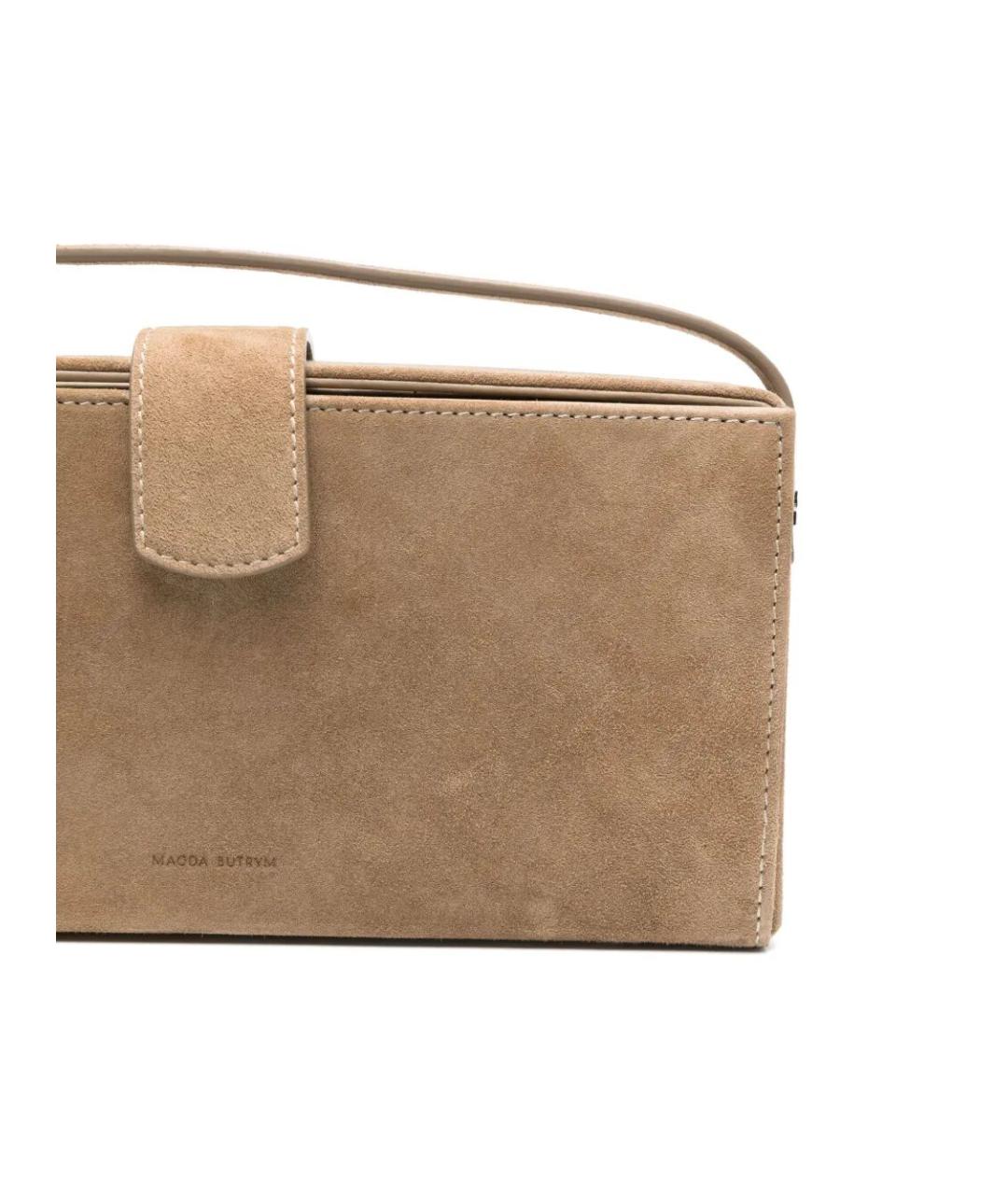 MAGDA BUTRYM Бежевая замшевая сумка с короткими ручками, фото 2