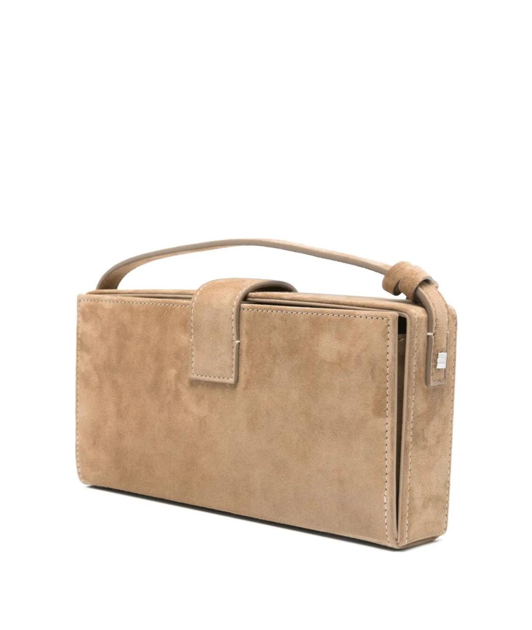 MAGDA BUTRYM Бежевая замшевая сумка с короткими ручками, фото 5