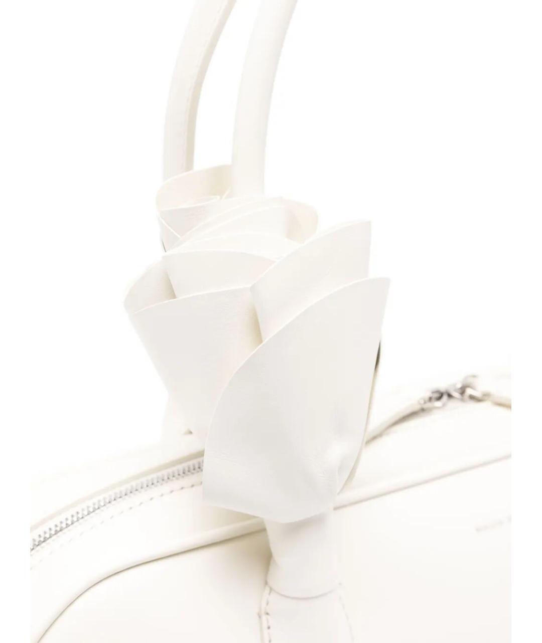 MAGDA BUTRYM Белая кожаная сумка через плечо, фото 3