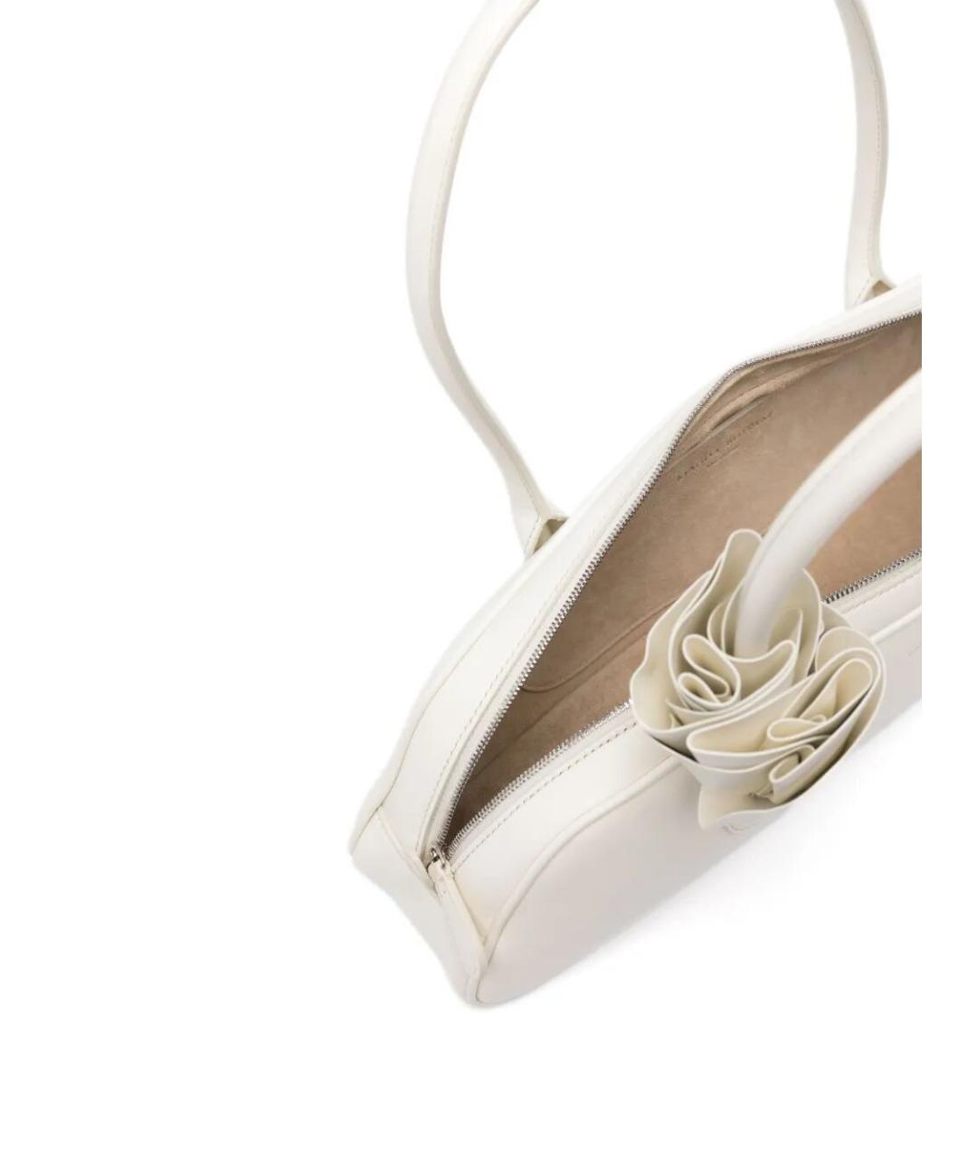 MAGDA BUTRYM Белая кожаная сумка через плечо, фото 4