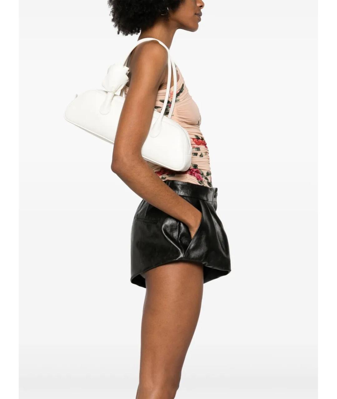 MAGDA BUTRYM Белая кожаная сумка через плечо, фото 5