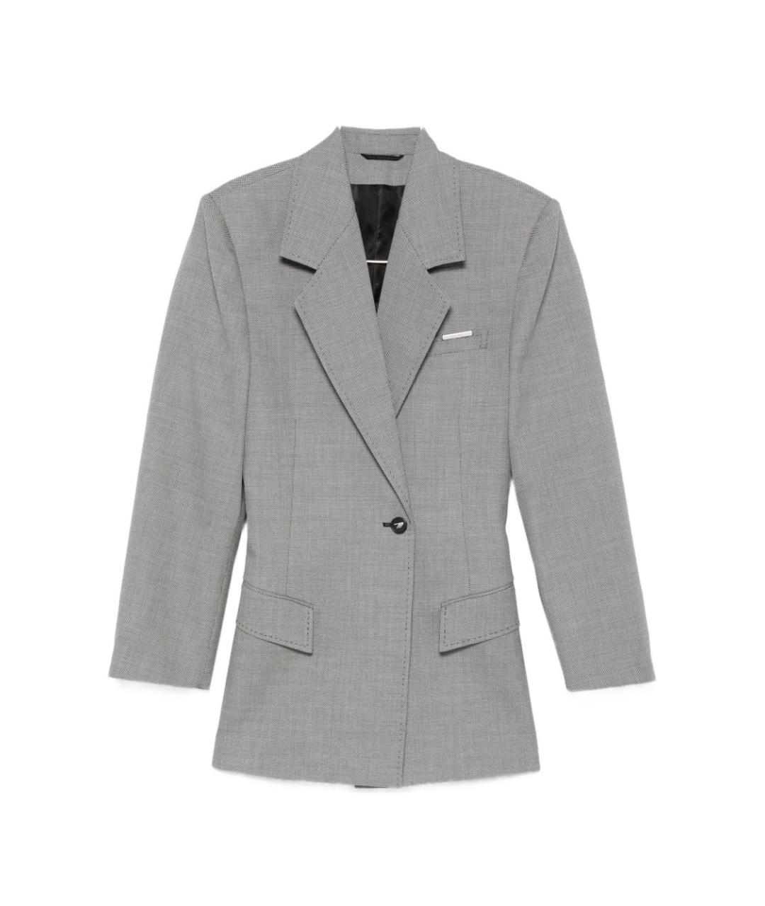 THE ATTICO Серый шерстяной жакет/пиджак, фото 1