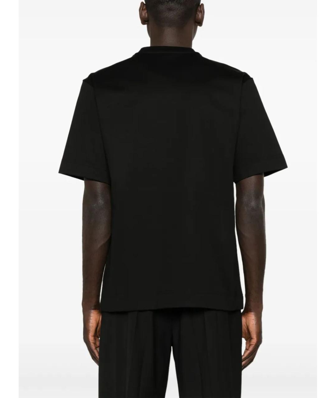 FENDI Черная хлопковая футболка, фото 4